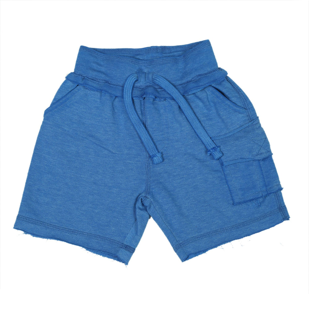 Heathered Cargo Shorts with Single Pocket - Cobalt (9850105298)