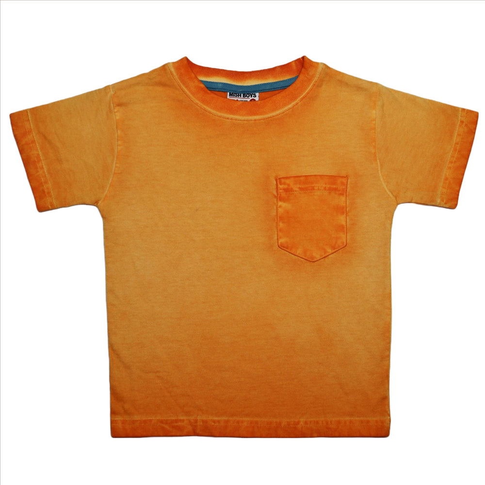 Kids Pigment Pocket Tee - Orange (8033417134364)