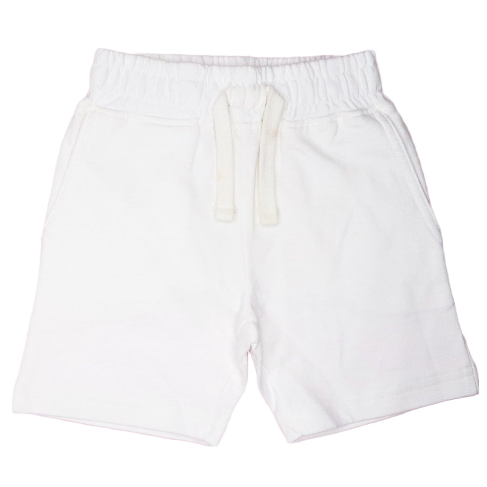 Kids Solid Comfy Shorts - White — Baby Steps and Mish Kids