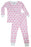 Kids Pajamas - Pink Smiley Peace Signs on White (6764385828939)