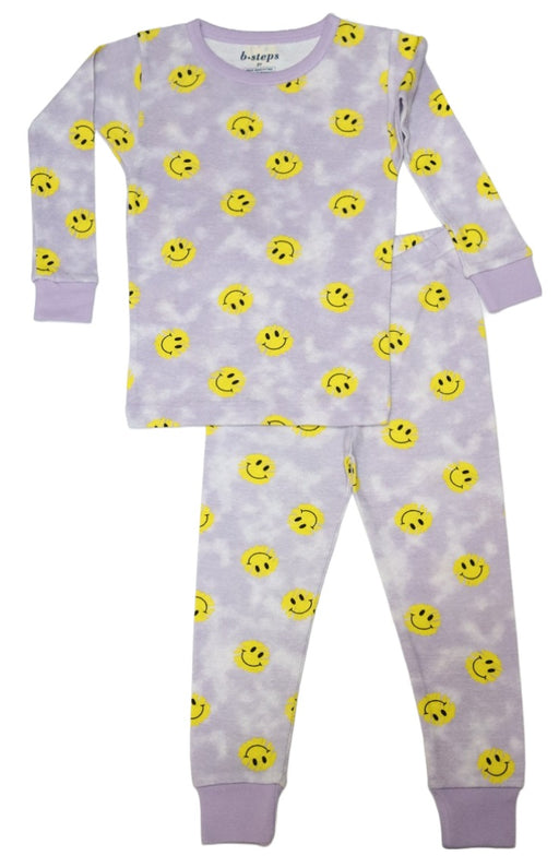 Kids Pajamas - Happy Smiley Scribble on Lilac (6764387532875)
