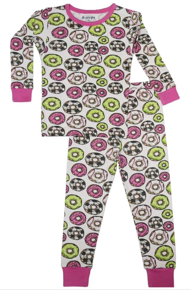 Kids Pajamas - Pink Sports Donuts (6764388646987)
