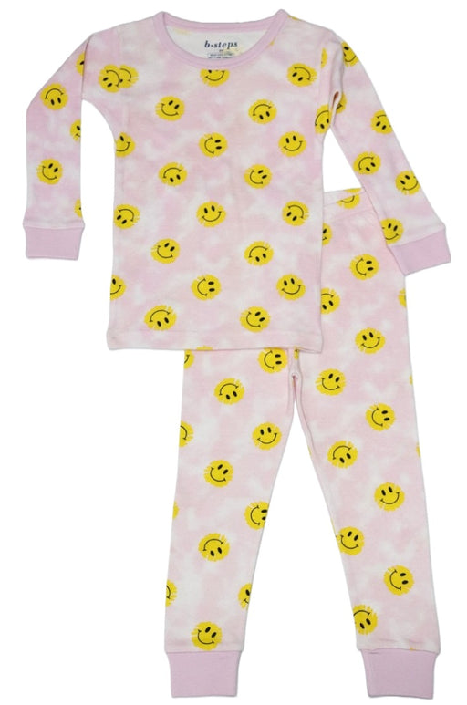 Kids Pajamas - Happy Smiley Scribble on Pink (8081039917340)