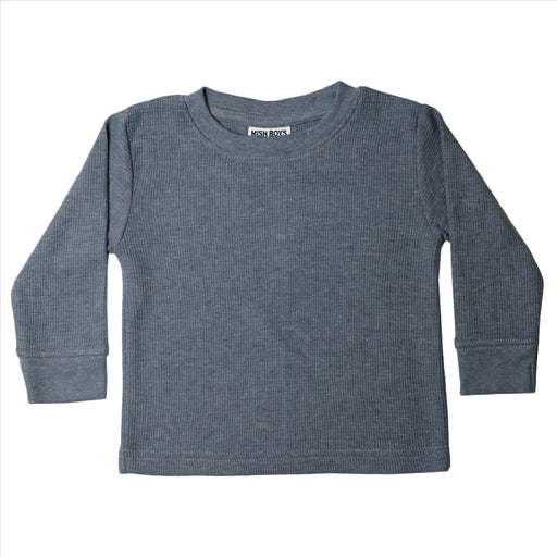 Long Sleeve Solid Thermal Shirt - Coal (4095486525515)