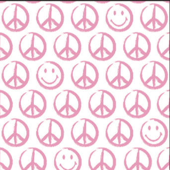 Baby Converter Gown - Pink Peace Sign (8092003303708)