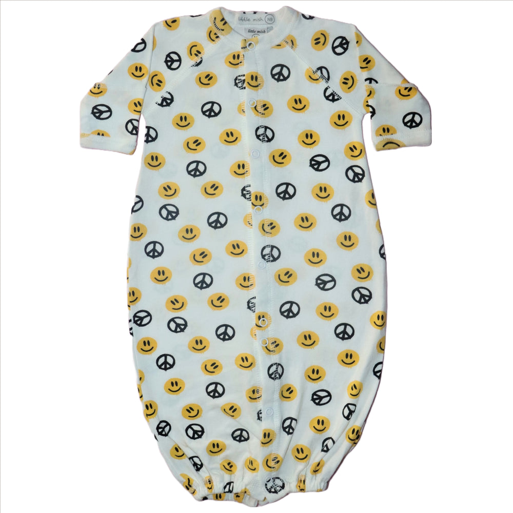 Baby Converter Gown - Happy Peace (8086240624924)