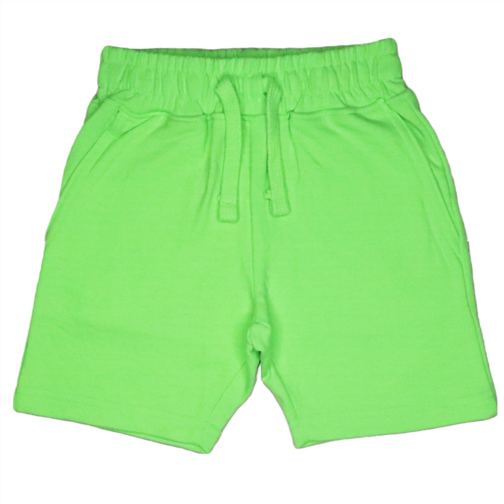 Kids Solid Enzyme Shorts - Neon Green (8036730208540)