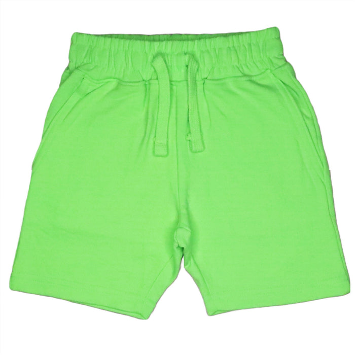 Kids Solid Enzyme Shorts - Neon Green (8036730208540)