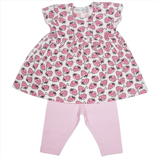 Baby Dress and Legging Set - Happy Strawberry (8084452999452)