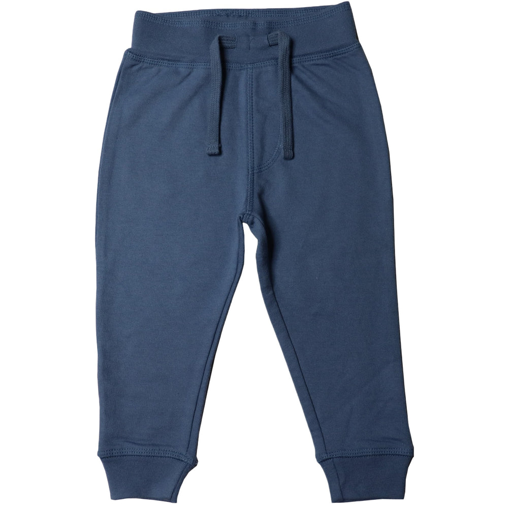 Solid Fleece-lined Sweat Pants - Denim (6763002691659)