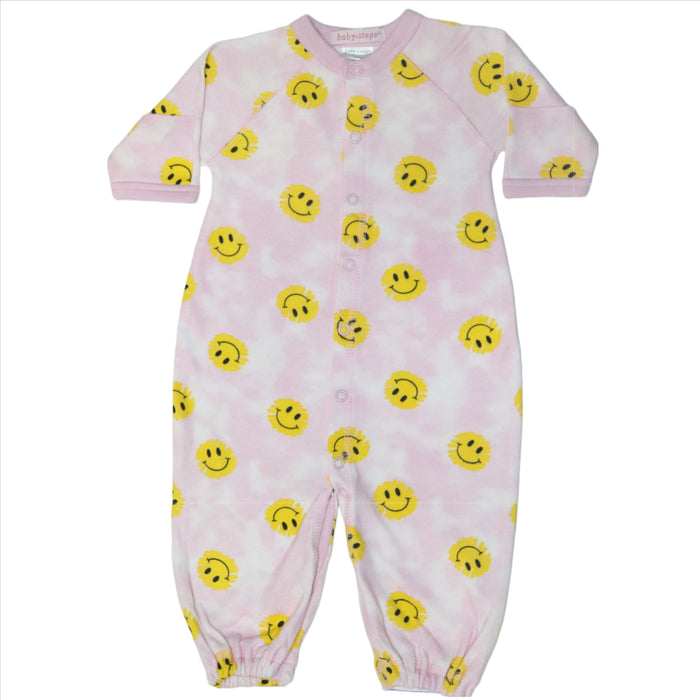 Baby Converter Gown - Happy Scribble Pink (8092282159388)