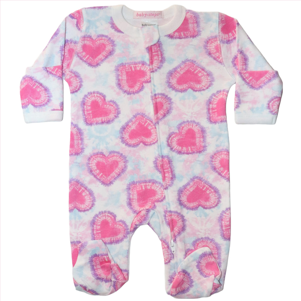 Baby Zipper Footie - Heart (8091998388508)