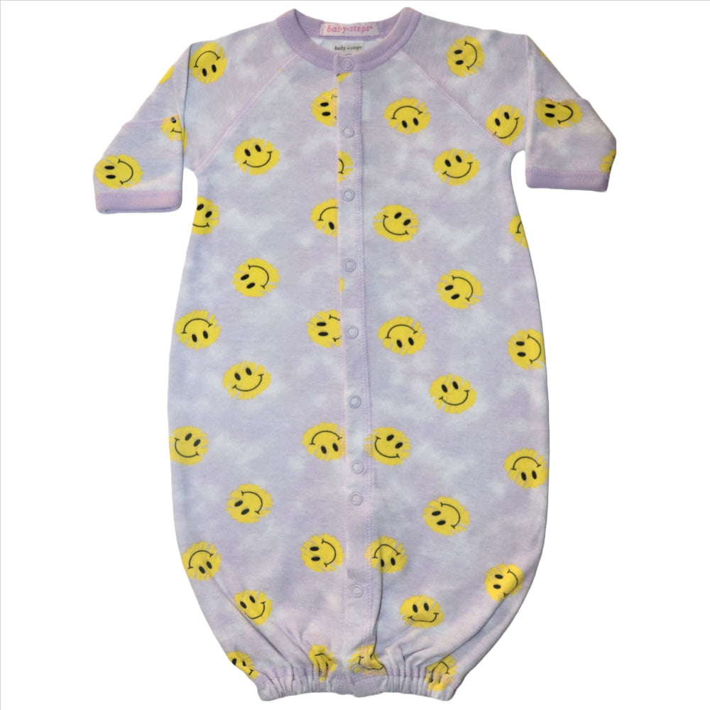 Baby Converter Gown - Happy Scribble Lilac (8092281176348)