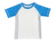Kids Short Sleeve Rashguard - Contrast Sleeve and Stripe (8015209857308)